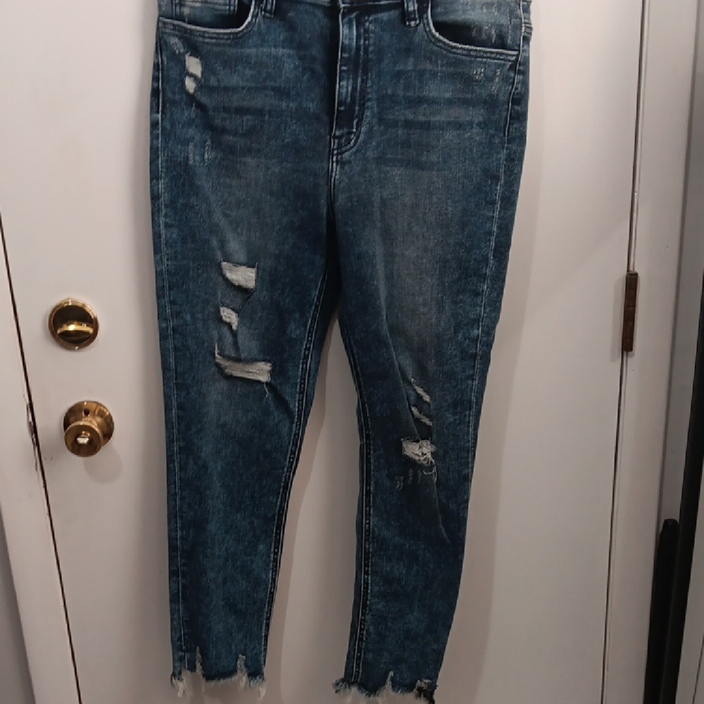 Flying Monkey DIistressed Blue Women's Jeans